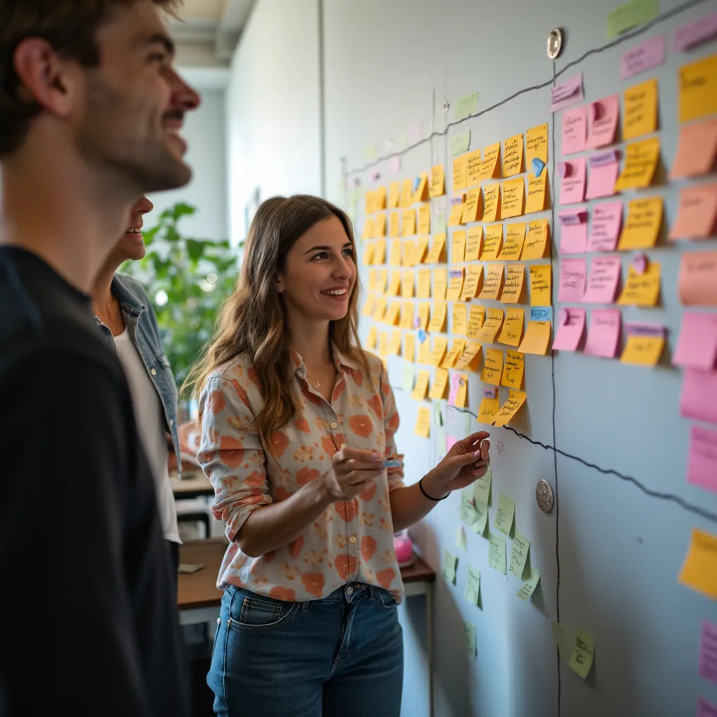 Taller colaborativo con post-it